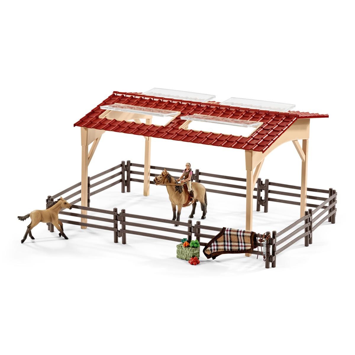 その他 Schleich Stable and horses Stable with horses and accessories 42195 FARM WORLD | schleich