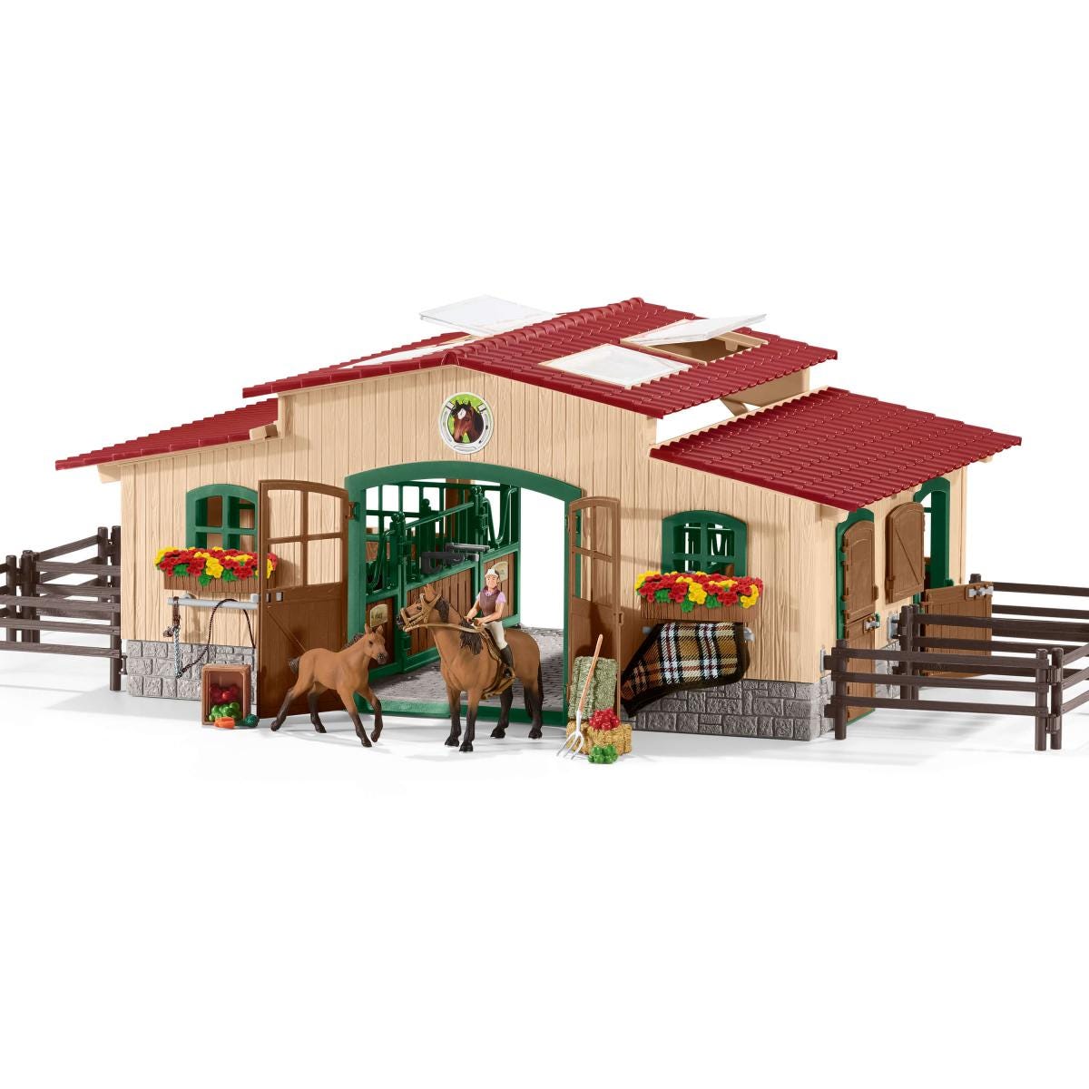 その他 Schleich Stable and horses Stable with horses and accessories 42195 FARM WORLD | schleich