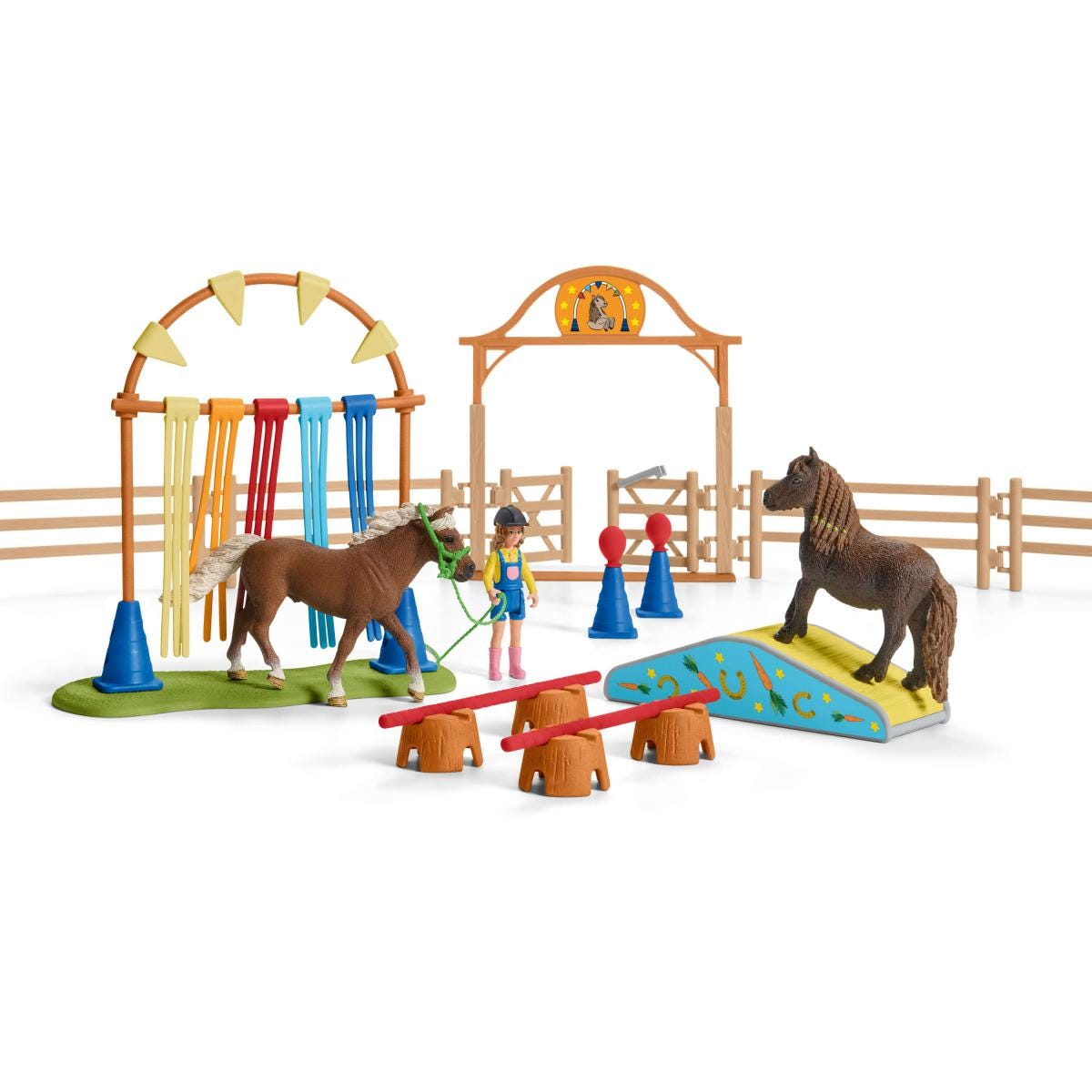 チチャリート＆ポグバ セット Pony agility training 42481 FARM WORLD | schleich